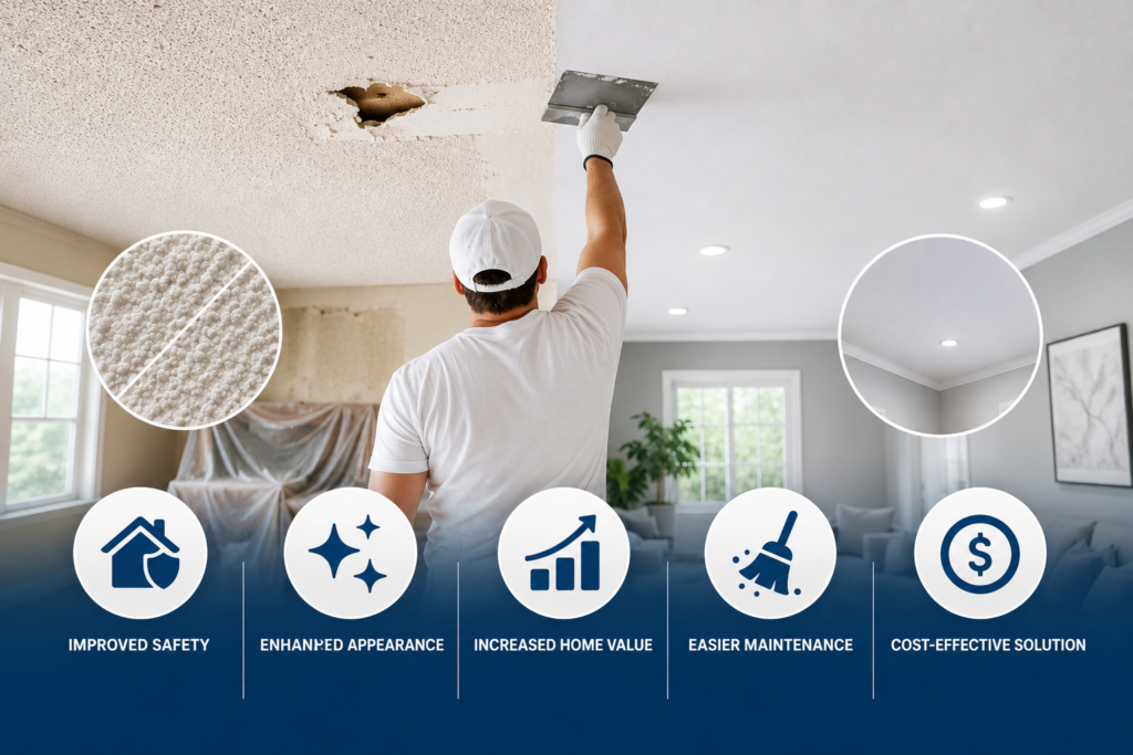 Ceiling repair and popcorn removal services