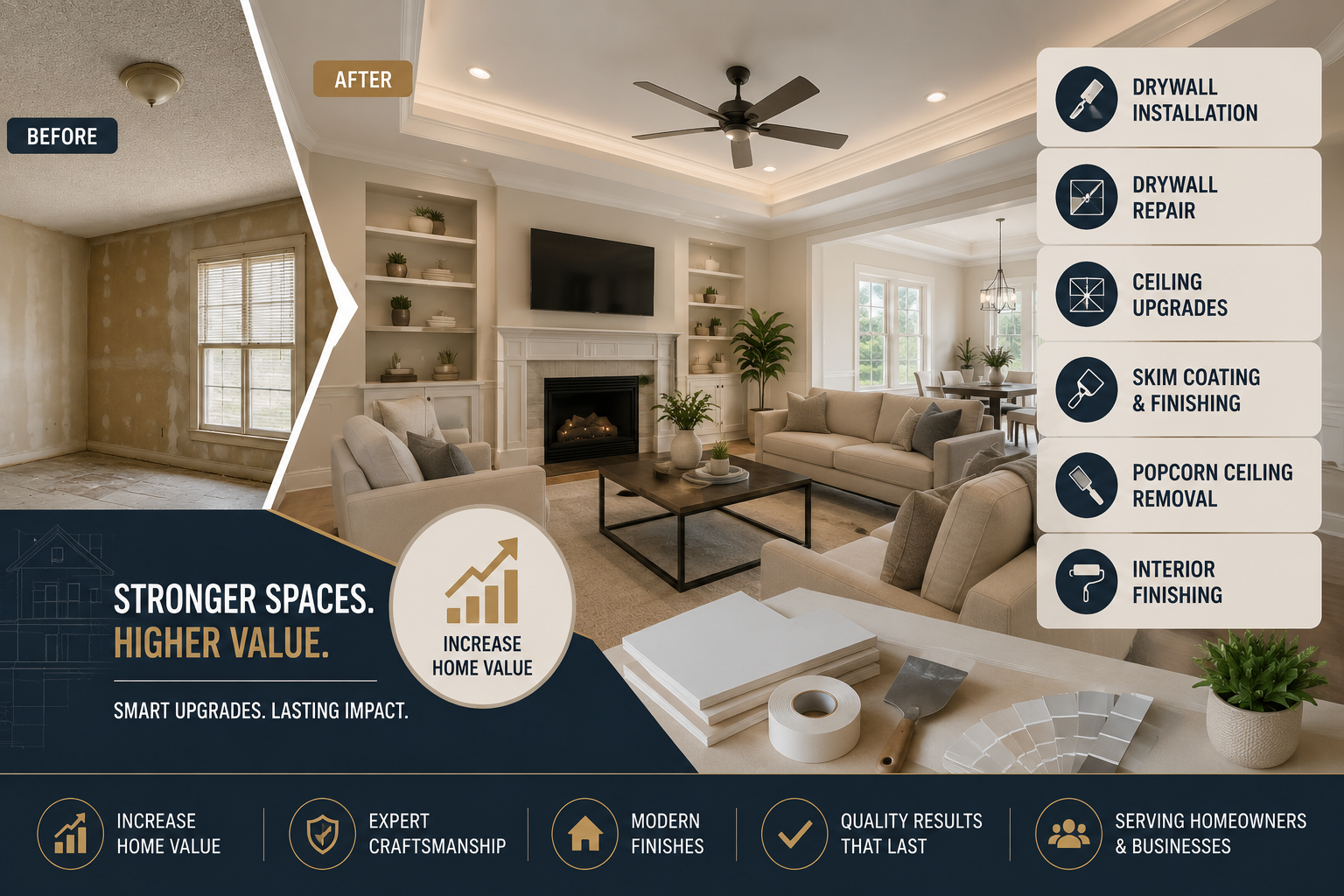 Home renovation transformation and upgrades